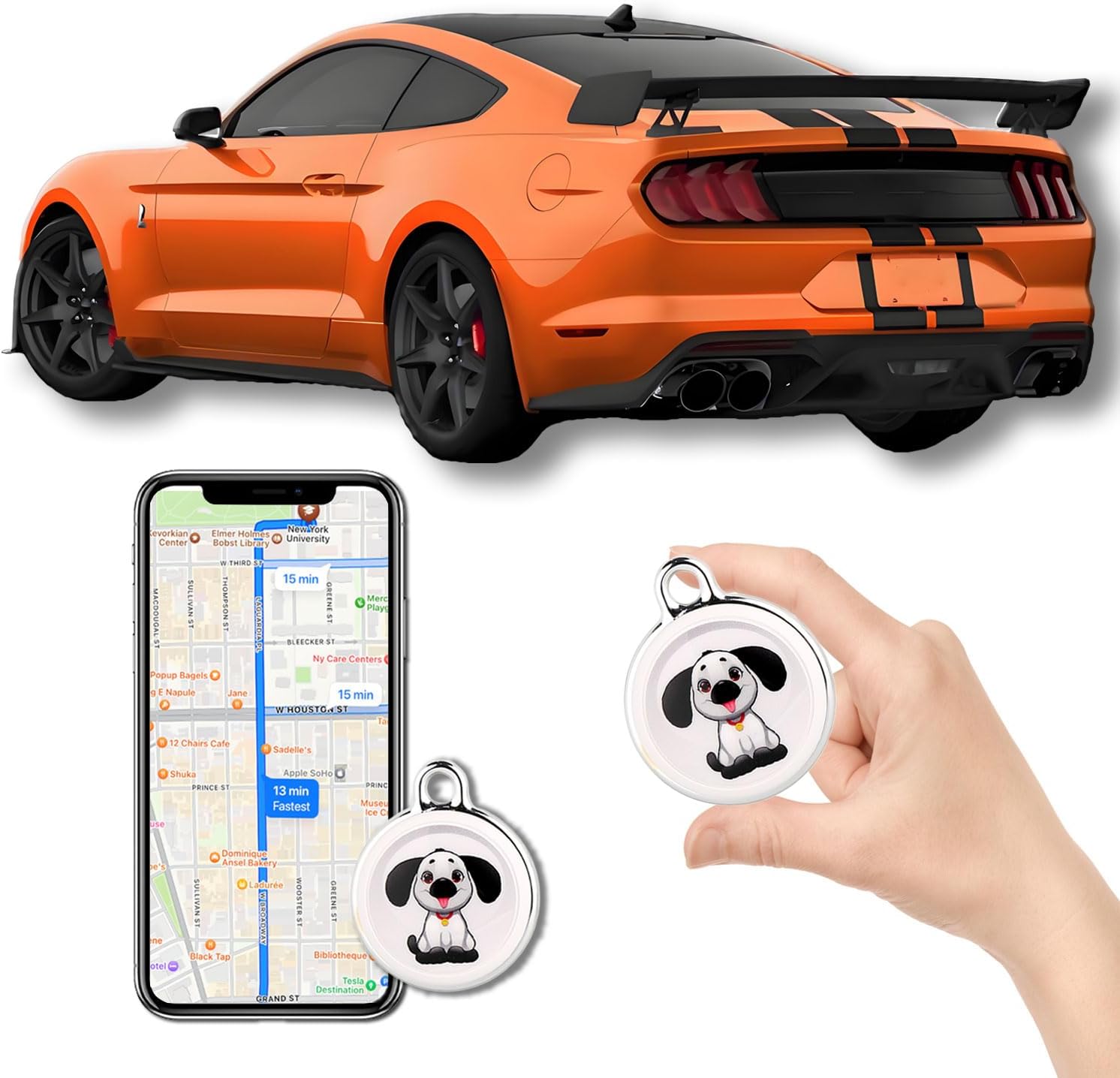 GPS Tracker for Vehicles Portable Car GPS Tracker Miniature GPS Device Full Coverage Accurate Vehicle Location Elderly Children Pets No SIM No Subscription