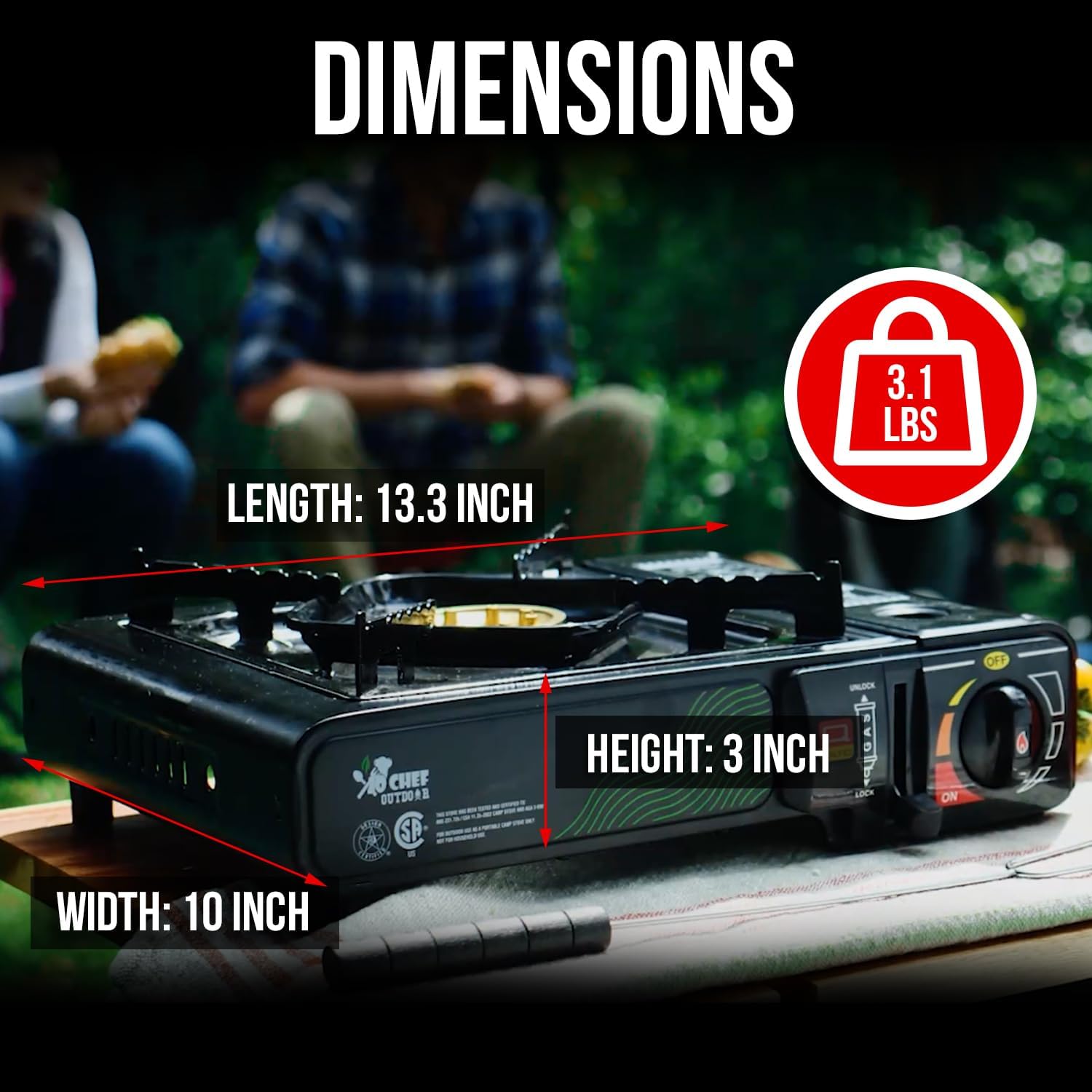 JoChef Butane Camping Stove - 9,500 BTU Portable Gas Stove - Image 5