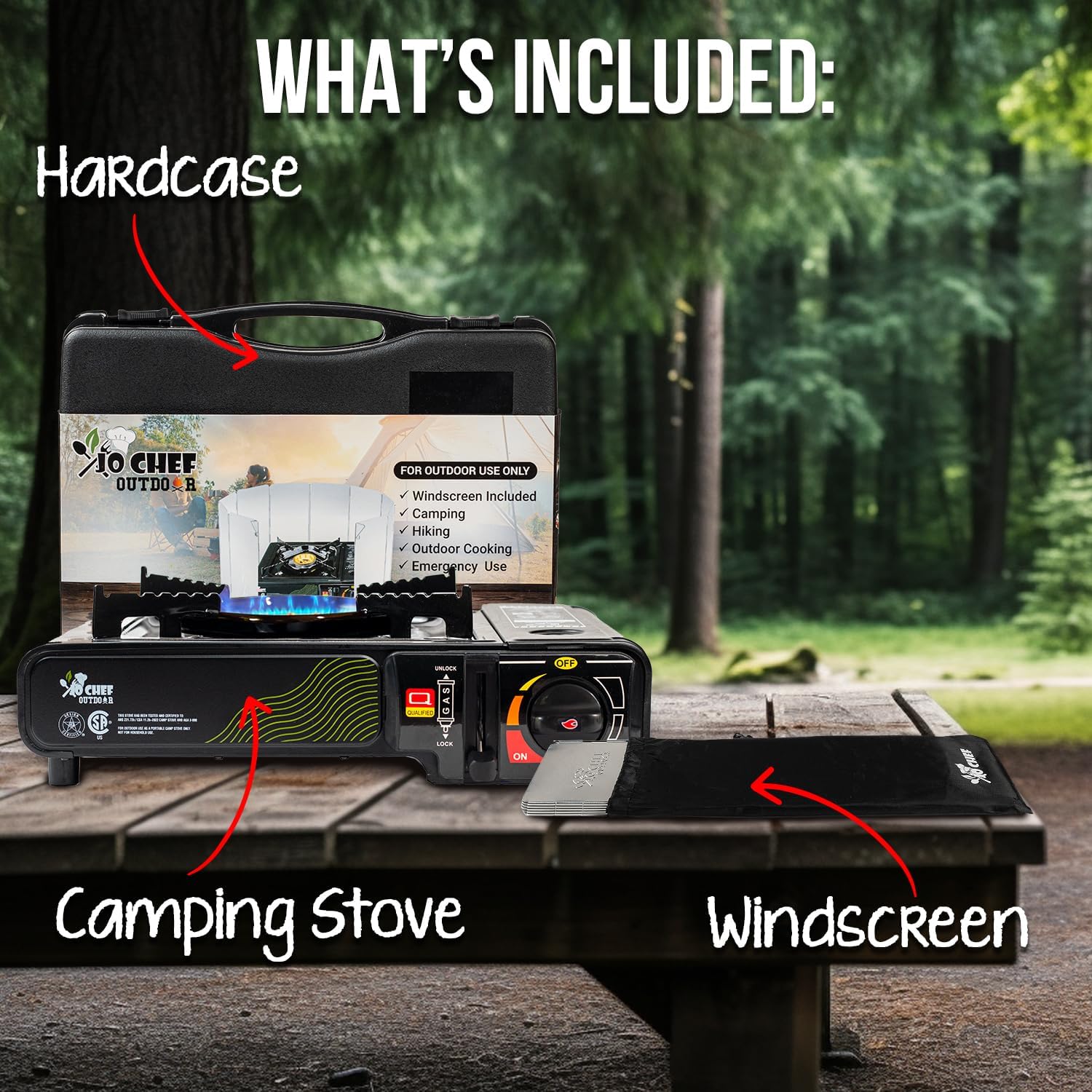 JoChef Butane Camping Stove - 9,500 BTU Portable Gas Stove - Image 6