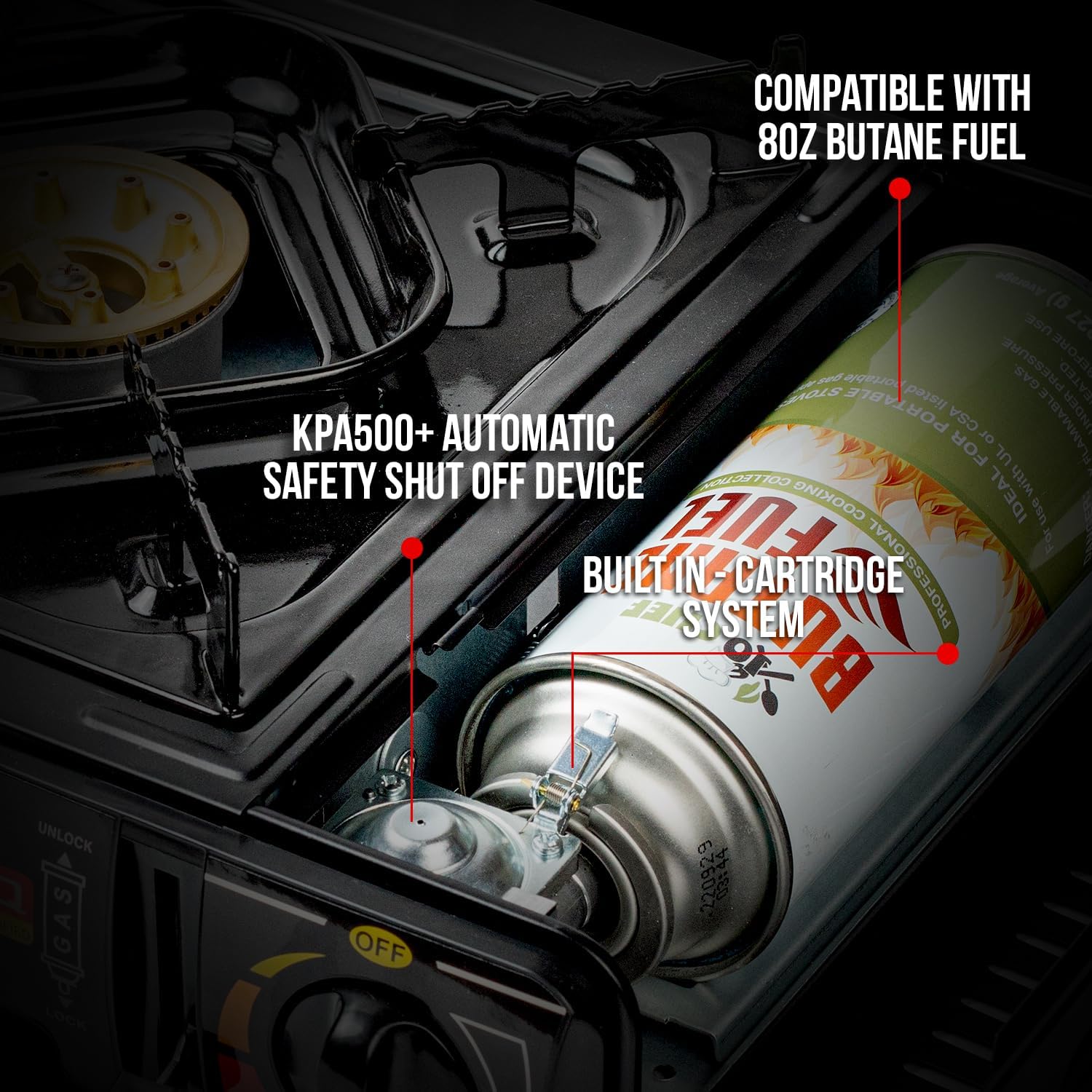 JoChef Butane Camping Stove - 9,500 BTU Portable Gas Stove - Image 7