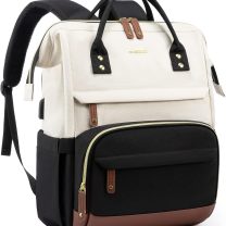 LOVEVOOK Laptop Backpack for Women, 15.6 Inch Work Business Backpacks Purse with USB Port, Large Capacity Nurse Bag College Bookbag for School, Waterproof Casual Daypack for Travel