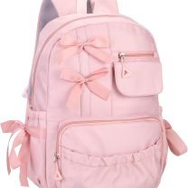 Phaoullzon Girls Backpack with Bow for School Coquette Bookbag Kawaii Dance Bag