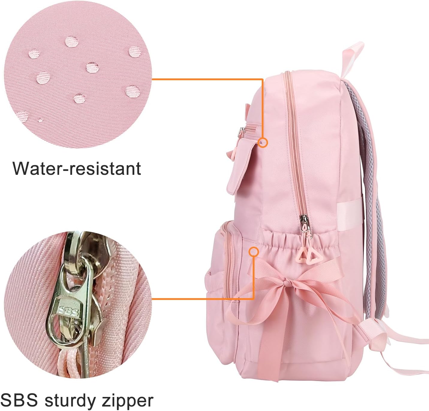 Phaoullzon Girls Backpack with Bow for School Coquette Bookbag Kawaii Dance Bag - Image 4