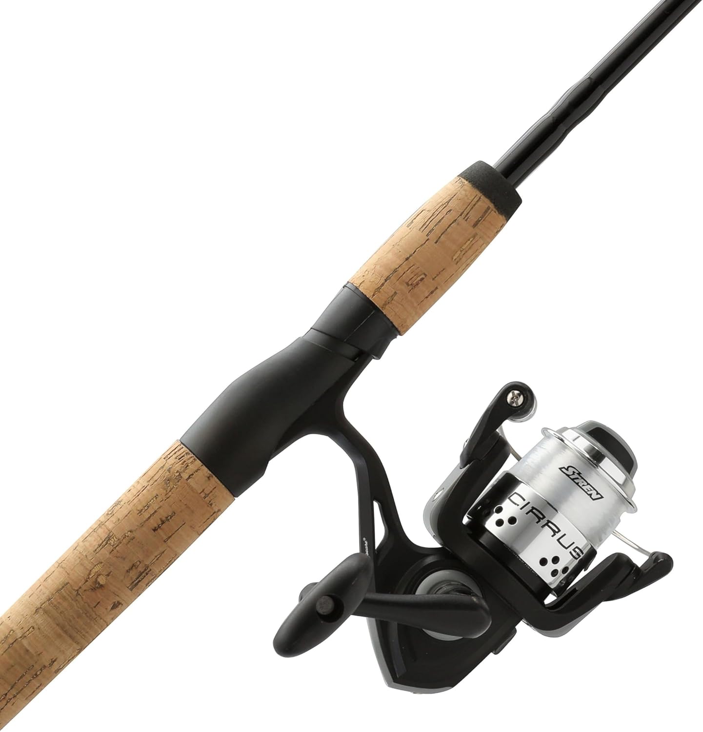 Shakespeare Cirrus 6'6" Spinning Fishing Rod and Reel Combo, 2-Piece Graphite Rod Blank, Size 30 Spinning Reel, Pre-Spooled with Monofilament Fishing Line